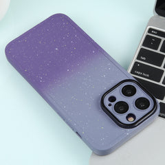 Gradient Starry Silicone Phone Case with Lens Film, For iPhone 14 Pro, For iPhone 15, For iPhone 14 Pro Max, For iPhone 13 Pro Max, For iPhone 13 Pro