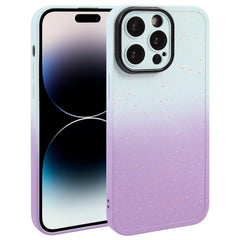 Gradient Starry Silicone Phone Case with Lens Film, For iPhone 14 Pro, For iPhone 15, For iPhone 14 Pro Max, For iPhone 13 Pro Max, For iPhone 13 Pro