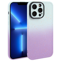 Gradient Starry Silicone Phone Case with Lens Film, For iPhone 14 Pro, For iPhone 15, For iPhone 14 Pro Max, For iPhone 13 Pro Max, For iPhone 13 Pro