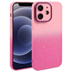 Gradient Starry Silicone Phone Case with Lens Film, For iPhone 13, For iPhone 12, For iPhone 12 Pro Max, For iPhone 12 Pro, For iPhone 11 Pro Max