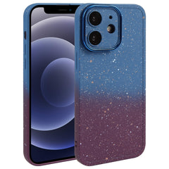 Gradient Starry Silicone Phone Case with Lens Film, For iPhone 13, For iPhone 12, For iPhone 12 Pro Max, For iPhone 12 Pro, For iPhone 11 Pro Max