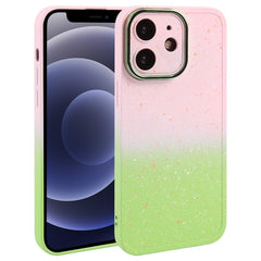 Gradient Starry Silicone Phone Case with Lens Film, For iPhone 13, For iPhone 12, For iPhone 12 Pro Max, For iPhone 12 Pro, For iPhone 11 Pro Max