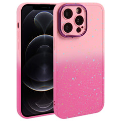 Gradient Starry Silicone Phone Case with Lens Film, For iPhone 13, For iPhone 12, For iPhone 12 Pro Max, For iPhone 12 Pro, For iPhone 11 Pro Max