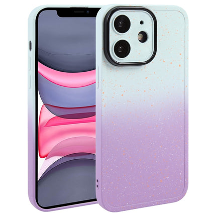 Gradient Starry Silikon-Telefonhülle mit Linsenfolie, für iPhone 11