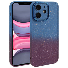 Gradient Starry Silicone Phone Case with Lens Film, For iPhone 11