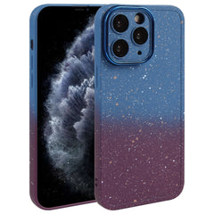 Gradient Starry Silicone Phone Case with Lens Film, For iPhone 13, For iPhone 12, For iPhone 12 Pro Max, For iPhone 12 Pro, For iPhone 11 Pro Max