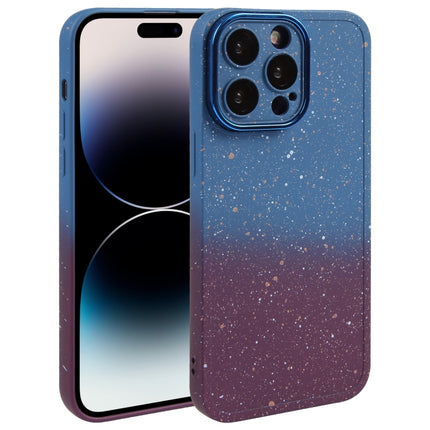 Gradient Starry Silicone Phone Case with Lens Film, For iPhone 14 Plus, For iPhone 15 Pro Max, For iPhone 15 Pro, For iPhone 14