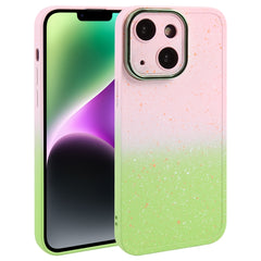 Gradient Starry Silicone Phone Case with Lens Film, For iPhone 15 Pro Max, For iPhone 14 Plus, For iPhone 14, For iPhone 15 Pro, For iPhone 15 Plus