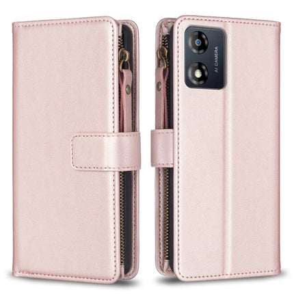 9 Card Slots Zipper Wallet Leather Flip Phone Case, For Motorola Edge 40, For Motorola Moto G13 4G / G23 4G / G53 5G, For Motorola Moto G14 4G, For Motorola Moto E13 4G