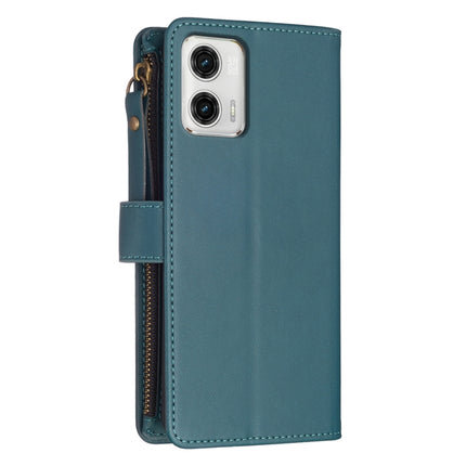 9 Card Slots Zipper Wallet Leather Flip Phone Case, For Motorola Moto G73 5G