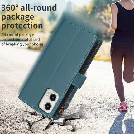 9 Card Slots Zipper Wallet Leather Flip Phone Case, For Motorola Moto G73 5G