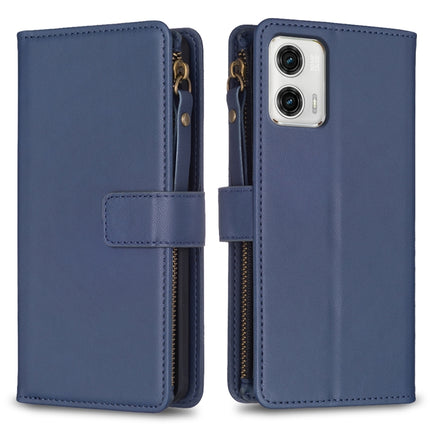 9 Card Slots Zipper Wallet Leather Flip Phone Case, For Motorola Moto G73 5G