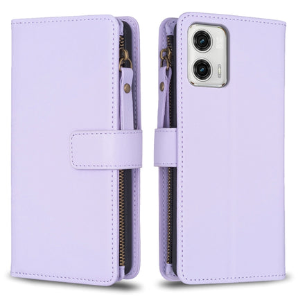 9 Card Slots Zipper Wallet Leather Flip Phone Case, For Motorola Moto G73 5G