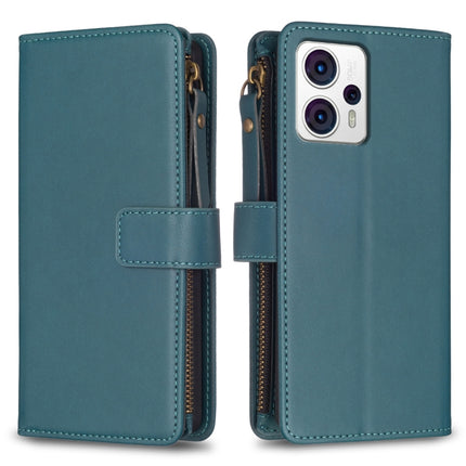 9 Card Slots Zipper Wallet Leather Flip Phone Case, For Motorola Edge 40, For Motorola Moto G13 4G / G23 4G / G53 5G, For Motorola Moto G14 4G, For Motorola Moto E13 4G