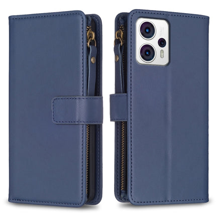9 Card Slots Zipper Wallet Leather Flip Phone Case, For Motorola Edge 40, For Motorola Moto G13 4G / G23 4G / G53 5G, For Motorola Moto G14 4G, For Motorola Moto E13 4G