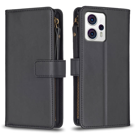 9 Card Slots Zipper Wallet Leather Flip Phone Case, For Motorola Edge 40, For Motorola Moto G13 4G / G23 4G / G53 5G, For Motorola Moto G14 4G, For Motorola Moto E13 4G