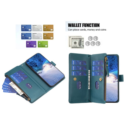 9 Card Slots Zipper Wallet Leather Flip Phone Case, For Motorola Edge 40, For Motorola Moto G13 4G / G23 4G / G53 5G, For Motorola Moto G14 4G, For Motorola Moto E13 4G