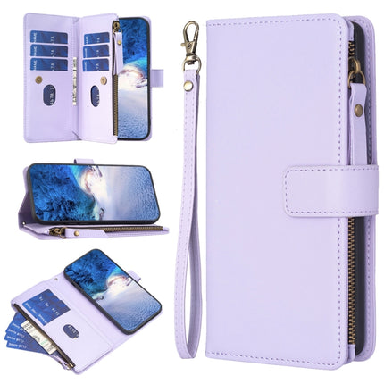 9 Card Slots Zipper Wallet Leather Flip Phone Case, For Motorola Edge 40, For Motorola Moto G13 4G / G23 4G / G53 5G, For Motorola Moto G14 4G, For Motorola Moto E13 4G