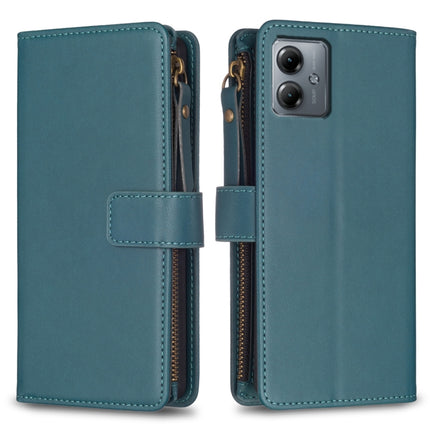 9 Card Slots Zipper Wallet Leather Flip Phone Case, For Motorola Edge 40, For Motorola Moto G13 4G / G23 4G / G53 5G, For Motorola Moto G14 4G, For Motorola Moto E13 4G