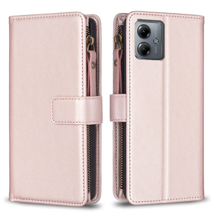 9 Card Slots Zipper Wallet Leather Flip Phone Case, For Motorola Edge 40, For Motorola Moto G13 4G / G23 4G / G53 5G, For Motorola Moto G14 4G, For Motorola Moto E13 4G