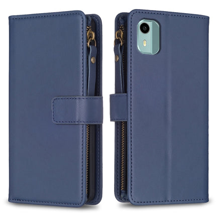 9 Card Slots Zipper Wallet Leather Flip Phone Case, For Nokia G42/G310, For Nokia C22, For Nokia C12, For Nokia G22