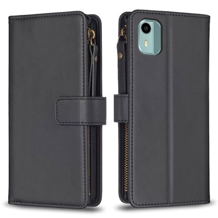 9 Card Slots Zipper Wallet Leather Flip Phone Case, For Nokia G42/G310, For Nokia C22, For Nokia C12, For Nokia G22