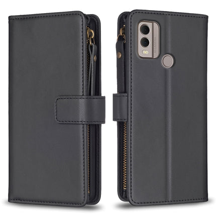 9 Card Slots Zipper Wallet Leather Flip Phone Case, For Nokia G42/G310, For Nokia C22, For Nokia C12, For Nokia G22