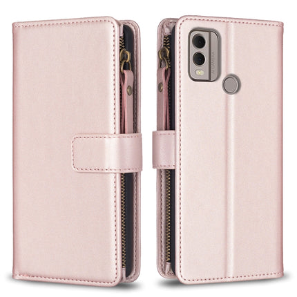 9 Card Slots Zipper Wallet Leather Flip Phone Case, For Nokia G42/G310, For Nokia C22, For Nokia C12, For Nokia G22