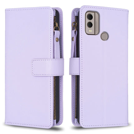 9 Card Slots Zipper Wallet Leather Flip Phone Case, For Nokia G42/G310, For Nokia C22, For Nokia C12, For Nokia G22