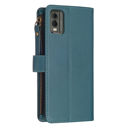 9 Card Slots Zipper Wallet Leather Flip Phone Case, For Nokia C32, For Nokia C02, For Nokia G21 / G11