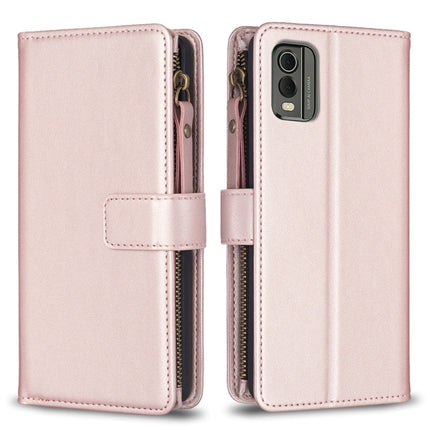 9 Card Slots Zipper Wallet Leather Flip Phone Case, For Nokia C32, For Nokia C02, For Nokia G21 / G11