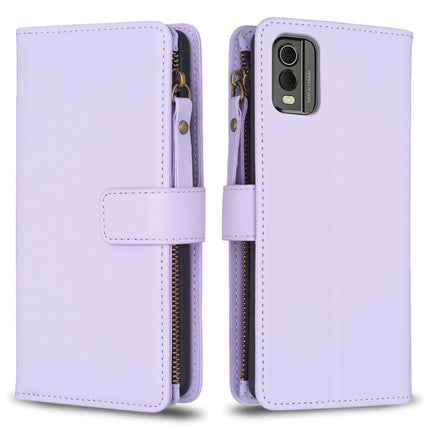 9 Card Slots Zipper Wallet Leather Flip Phone Case, For Nokia C32, For Nokia C02, For Nokia G21 / G11