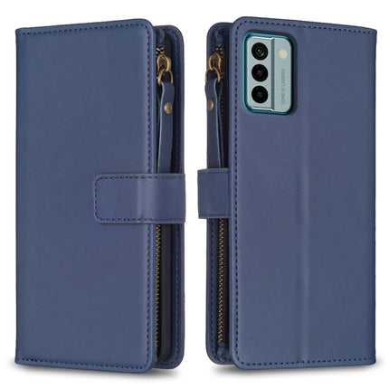 9 Card Slots Zipper Wallet Leather Flip Phone Case, For Nokia G42/G310, For Nokia C22, For Nokia C12, For Nokia G22