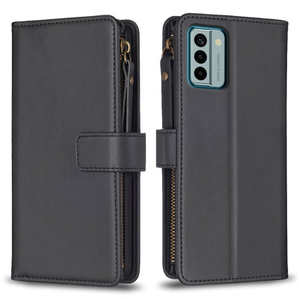 9 Card Slots Zipper Wallet Leather Flip Phone Case, For Nokia G42/G310, For Nokia C22, For Nokia C12, For Nokia G22