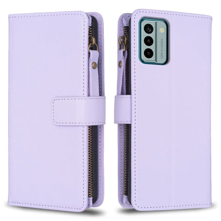 9 Card Slots Zipper Wallet Leather Flip Phone Case, For Nokia G42/G310, For Nokia C22, For Nokia C12, For Nokia G22