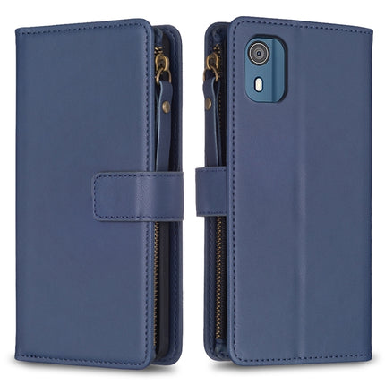 9 Card Slots Zipper Wallet Leather Flip Phone Case, For Nokia C32, For Nokia C02, For Nokia G21 / G11