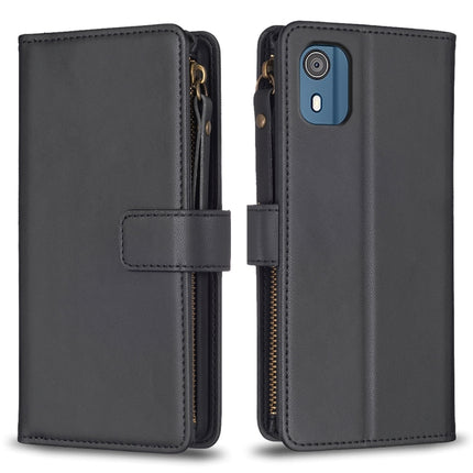 9 Card Slots Zipper Wallet Leather Flip Phone Case, For Nokia C32, For Nokia C02, For Nokia G21 / G11