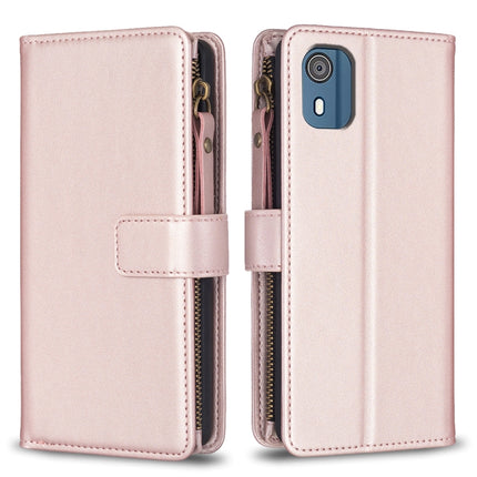 9 Card Slots Zipper Wallet Leather Flip Phone Case, For Nokia C32, For Nokia C02, For Nokia G21 / G11