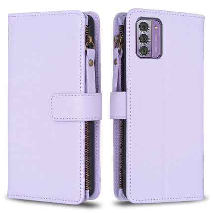 9 Card Slots Zipper Wallet Leather Flip Phone Case, For Nokia G42/G310, For Nokia C22, For Nokia C12, For Nokia G22