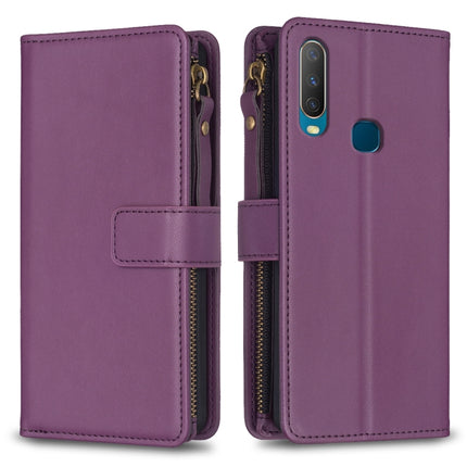 9 Card Slots Zipper Wallet Leather Flip Phone Case, For vivo Y11 / Y15 / Y12 / Y17, For vivo Y78 5G, For vivo Y35 4G / Y22s, For vivo Y21 / Y21s / Y33s