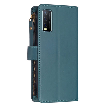 9 Card Slots Zipper Wallet Leather Flip Phone Case, For vivo Y20, For vivo Y27 4G