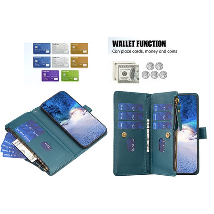 9 Card Slots Zipper Wallet Leather Flip Phone Case, For vivo Y20, For vivo Y27 4G