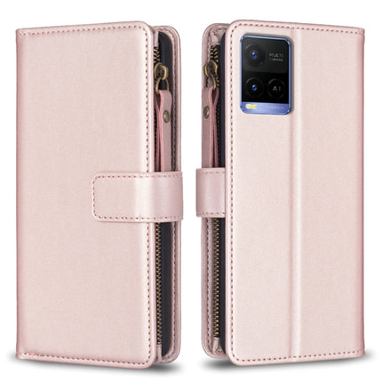9 Card Slots Zipper Wallet Leather Flip Phone Case, For vivo Y11 / Y15 / Y12 / Y17, For vivo Y78 5G, For vivo Y35 4G / Y22s, For vivo Y21 / Y21s / Y33s