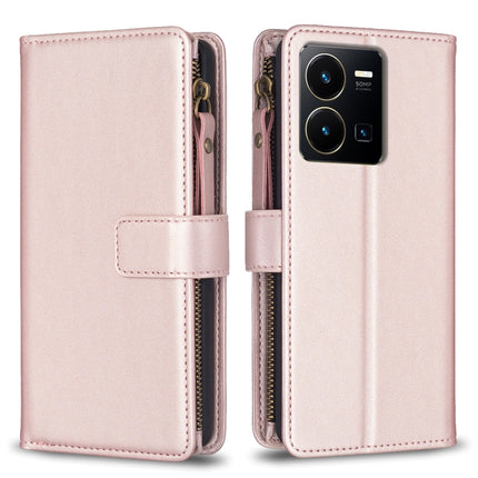 9 Card Slots Zipper Wallet Leather Flip Phone Case, For vivo Y11 / Y15 / Y12 / Y17, For vivo Y78 5G, For vivo Y35 4G / Y22s, For vivo Y21 / Y21s / Y33s