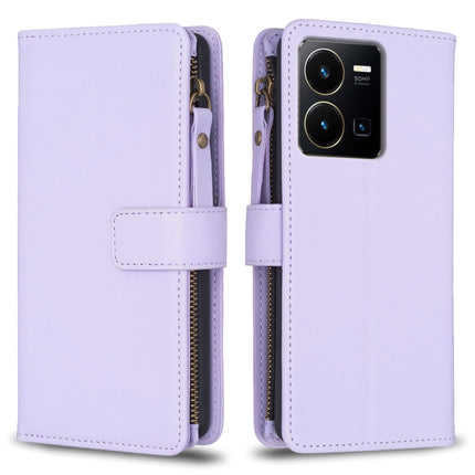 9 Card Slots Zipper Wallet Leather Flip Phone Case, For vivo Y11 / Y15 / Y12 / Y17, For vivo Y78 5G, For vivo Y35 4G / Y22s, For vivo Y21 / Y21s / Y33s
