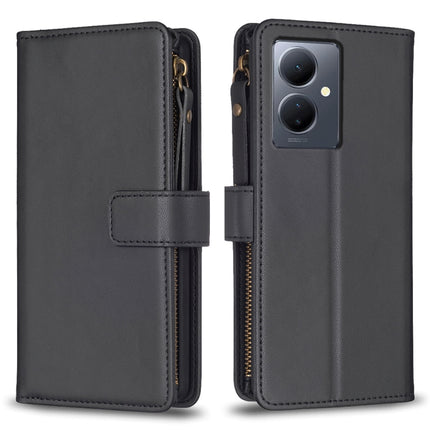 9 Card Slots Zipper Wallet Leather Flip Phone Case, For vivo Y11 / Y15 / Y12 / Y17, For vivo Y78 5G, For vivo Y35 4G / Y22s, For vivo Y21 / Y21s / Y33s