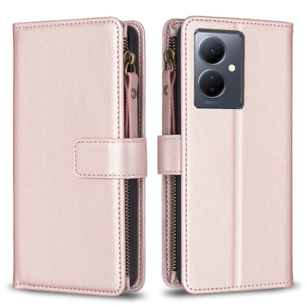 9 Card Slots Zipper Wallet Leather Flip Phone Case, For vivo Y11 / Y15 / Y12 / Y17, For vivo Y78 5G, For vivo Y35 4G / Y22s, For vivo Y21 / Y21s / Y33s