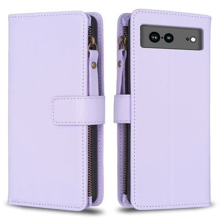 9 Card Slots Zipper Wallet Leather Flip Phone Case, For Google Pixel 8 Pro, For Google Pixel 8, For Google Pixel 7a, For Google Pixel 7 Pro