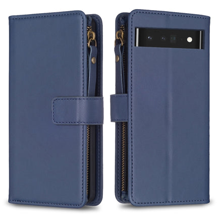 9 Card Slots Zipper Wallet Leather Flip Phone Case, For Google Pixel 8 Pro, For Google Pixel 8, For Google Pixel 7a, For Google Pixel 7 Pro