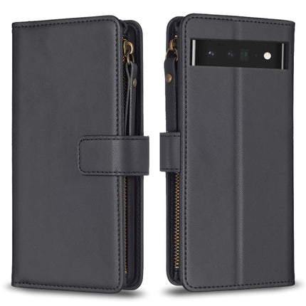 9 Card Slots Zipper Wallet Leather Flip Phone Case, For Google Pixel 8 Pro, For Google Pixel 8, For Google Pixel 7a, For Google Pixel 7 Pro